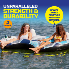 Bestway 2.51m Inflatable 2 Person Rapid Rider Tube Built In Cooler - Camping Australia